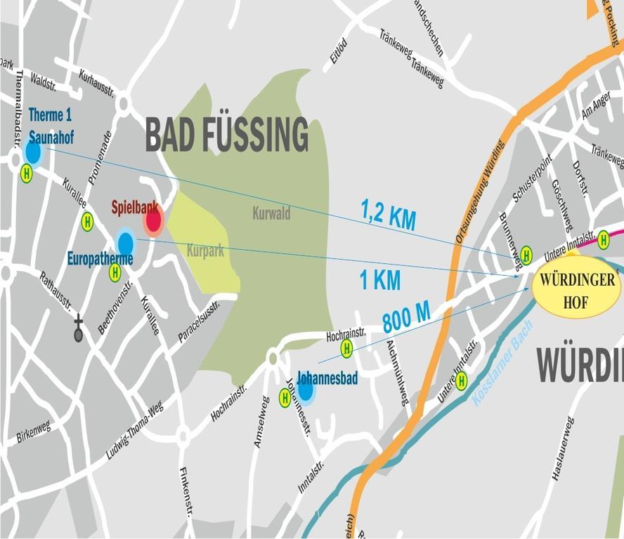 Kurhotel Wuerdinger Hof Bad Füssing Esterno foto